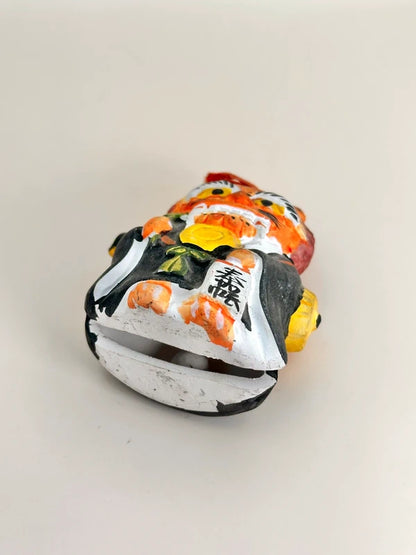 CB057 - RARE cloche en argile Ōtsu-e Dorei d'Oni no Nenbutsu