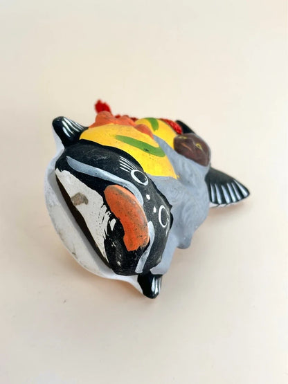 CB059 - RARE cloche en argile Ōtsu-e Dorei de Hyōtan Namazu
