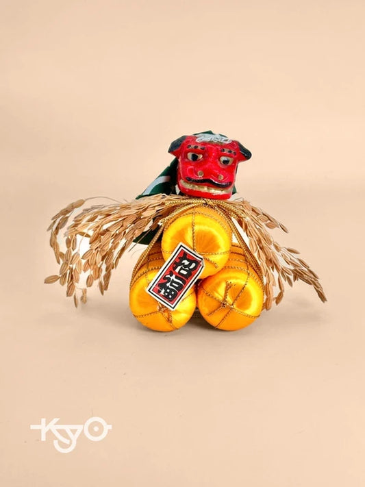 FT182 - Artisanat folklorique vintage Shishi-mai Lion 獅子舞