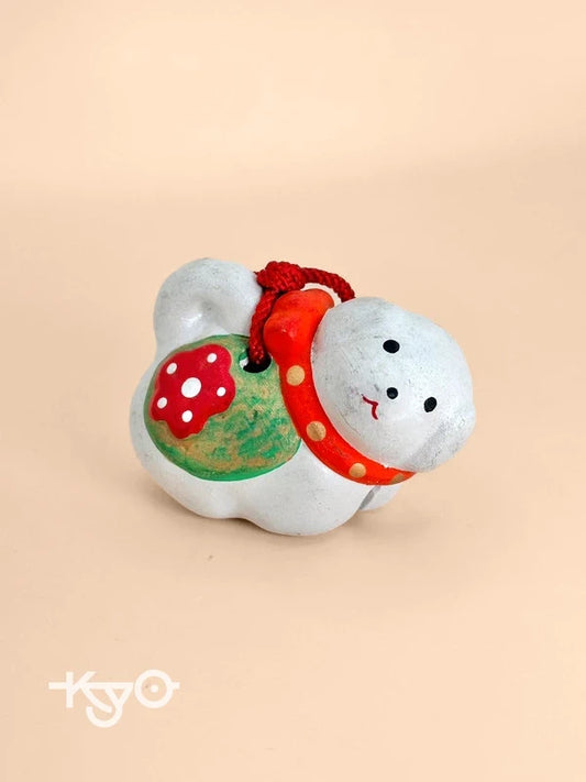 CB062 - Chiot gardien du chien Yoshidaji, cloche en argile