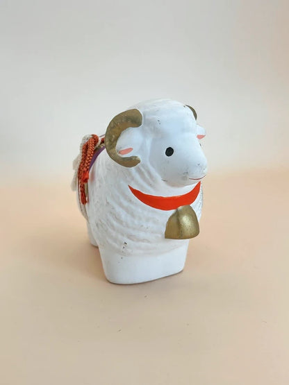 FT188 - Figurine vintage japonaise de mouton du zodiaque