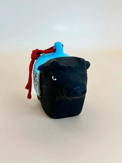 CB069 - Clay bell ornament Dorei Cow