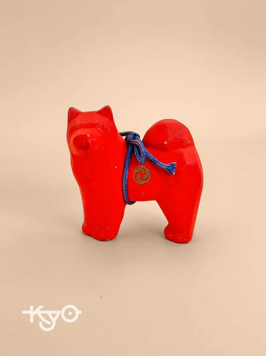 FT143 - Red dog figurine - mitsu-domoe