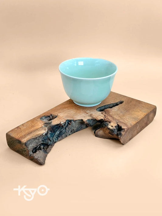 TB08 - Tea Ceremony Set with Wabi-Sabi Wood Base