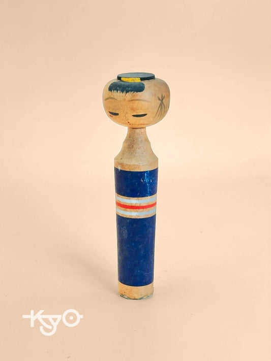 K10127 - Vintage sosaku kokeshi - Navy blue