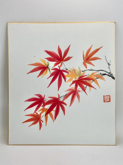 SHP78 - Orignal artwork card shikishi Maple