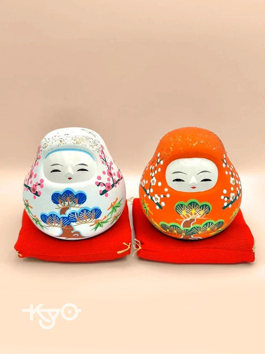 FT06 - Paire de poupées Kaga Hachiman Okiagari Daruma