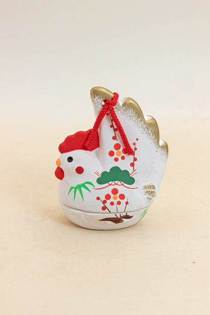FT496 - Seto Ware Rooster Kōgō by Shōhō 昭峰