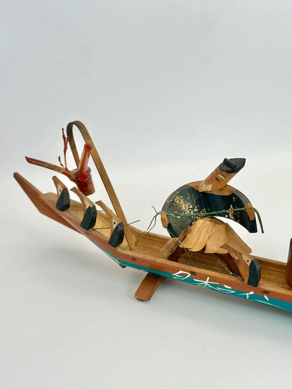 FT103 - Bamboo folk toy of fisherman boat