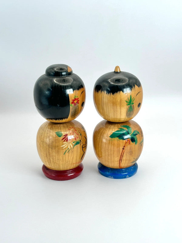 K10113 - Vintage Donko kokeshi doll pair