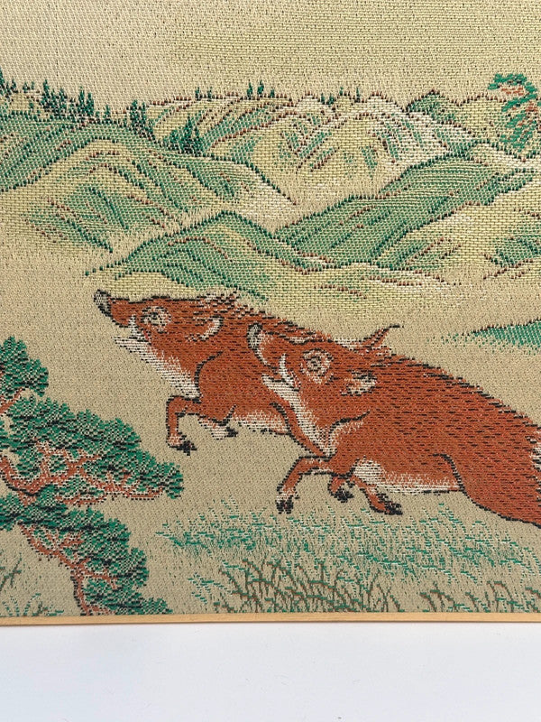 SHP20 - Vintage Shikishi artwork card Nishijin-ori