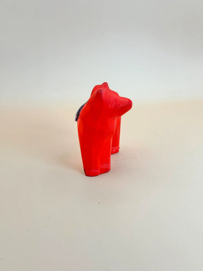 FT143 - Red dog figurine - mitsu-domoe