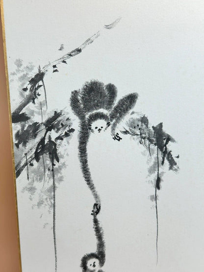 SHP89 - Original Shikishi artwork card Monkey