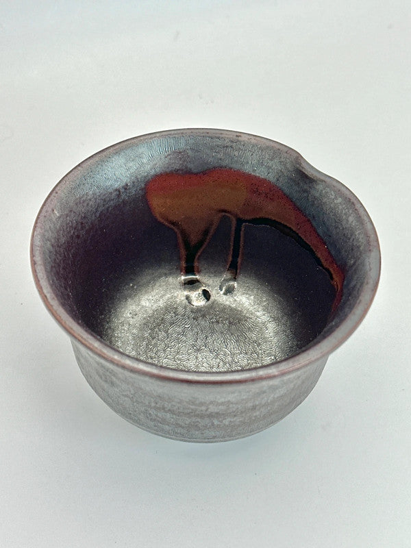 TB04 - Wabi-Sabi Teacup of Banko-Yaki Iron Glaze