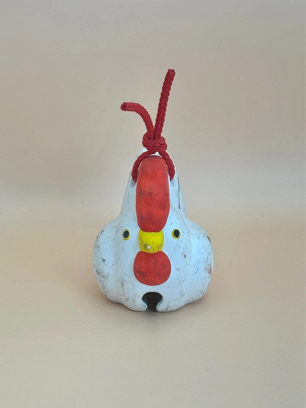 CB017 - Cloche décorative en argile Coq Dorei