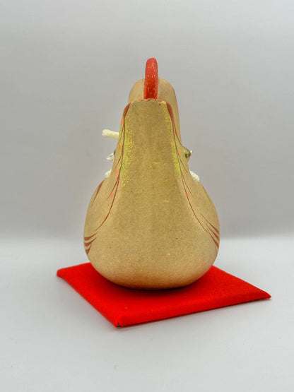 FT31 - Poulet en papier mâché, jouet folklorique