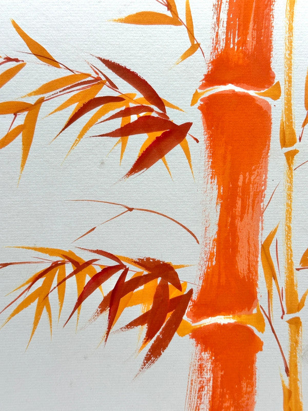 SHP01 - Red bamboo Shikishi drawing card
