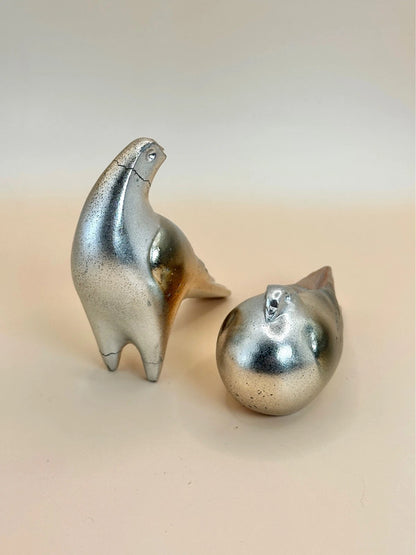 FT156 - Pair of cast iron doves Sotaro Saegusa 三枝惣太郎