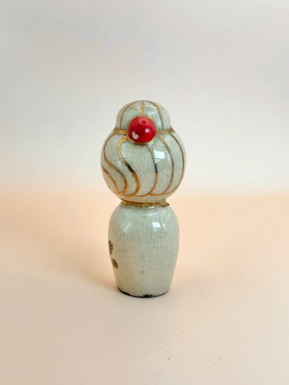 K10130 - RARE Satsuma-yaki sosaku kokeshi 薩摩焼