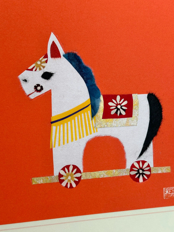 SHP35 - Japanese card Chigiri-e shikishi card