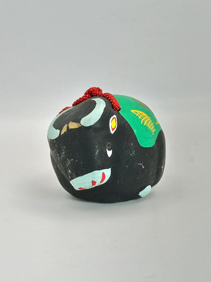 CB017 - Cloche décorative en argile Vache Dorei