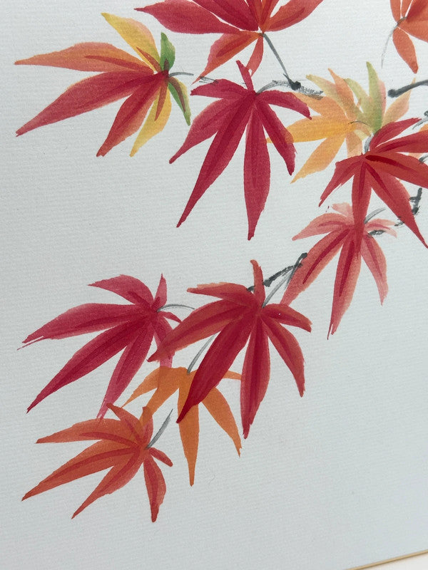 SHP78 - Orignal artwork card shikishi Maple