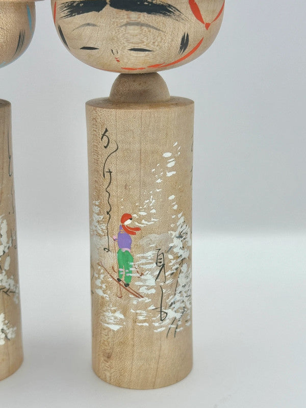K15027 - Omiyage One pair of onsen souvenirs kokeshi