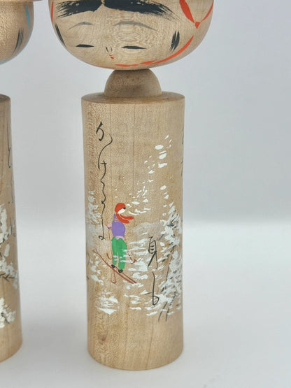 K15027 - Omiyage One pair of onsen souvenirs kokeshi
