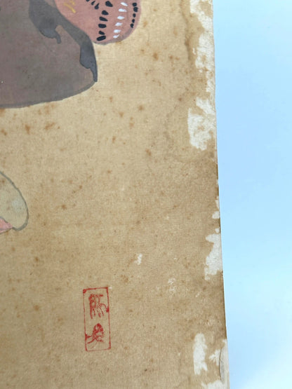 SHP56 - Vintage shikishi card Hina Ningyō