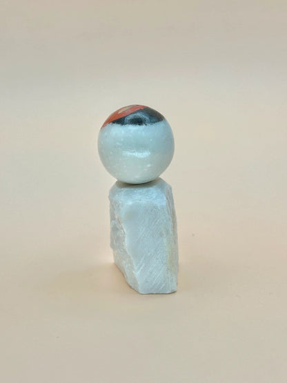 K05006 - Omiyage kokeshi doll in stone