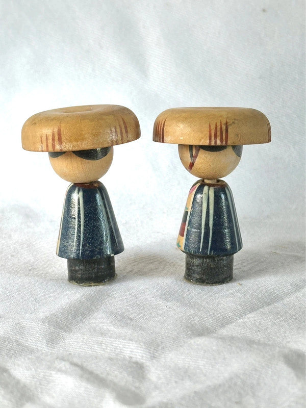 SK015 - Kokeshi Wooden Doll Fishermen