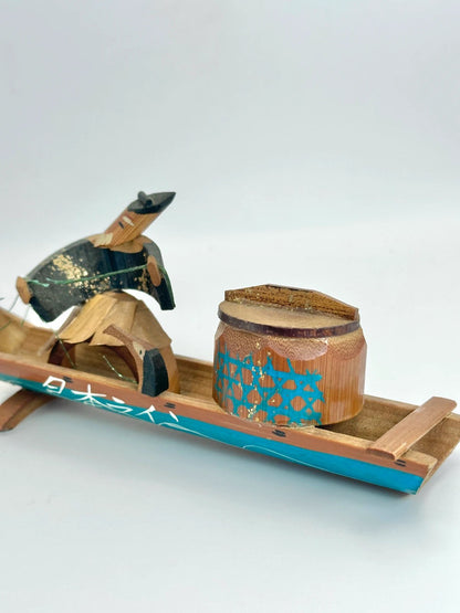 FT103 - Bamboo folk toy of fisherman boat