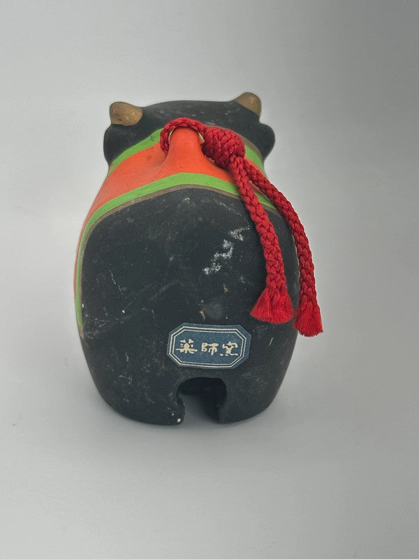 CB001 - Cloche décorative en argile Vache Dorei