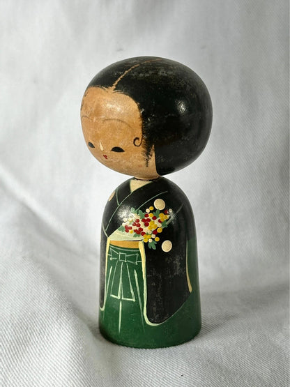 K10055 - Japanese bobble kokeshi sosaku doll