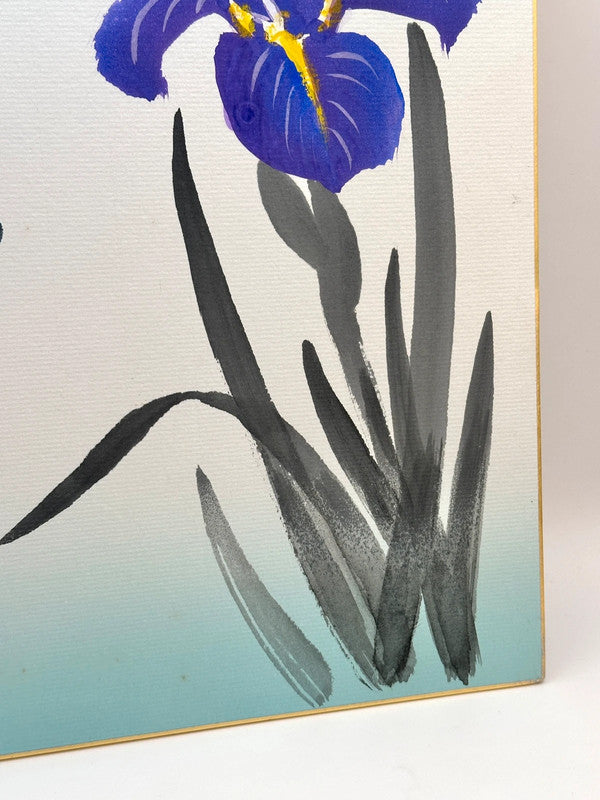 SHP76 - Orignal shikishi artwork card  Iris 菖蒲
