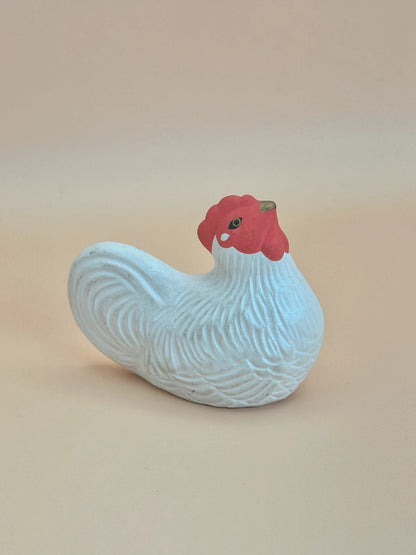 CB015 - Cloche décorative en argile Coq Dorei