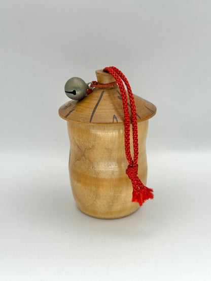 K05004 - Vintage Small Kokeshi box with bell