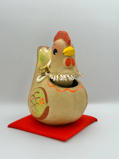 FT31 - Poulet en papier mâché, jouet folklorique