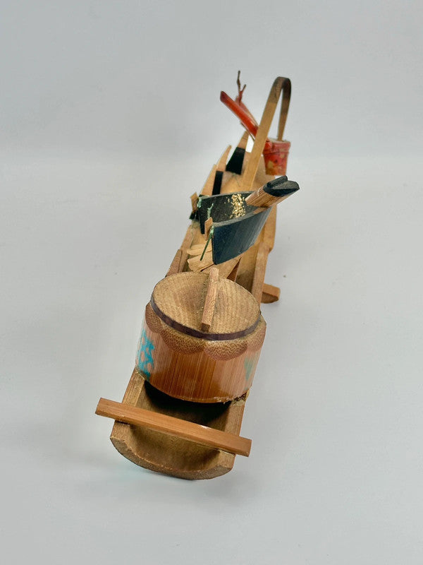 FT103 - Bamboo folk toy of fisherman boat