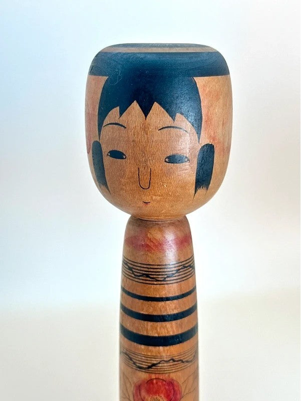 K20049 - Traditional Tsuchiyu kokeshi by Hiroshi Abe 阿部広史