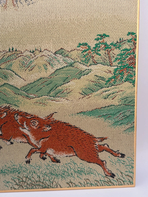 SHP20 - Vintage Shikishi artwork card Nishijin-ori