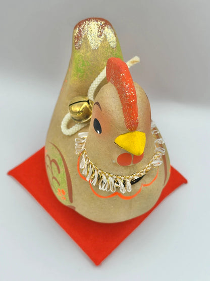 FT31 - Poulet en papier mâché, jouet folklorique