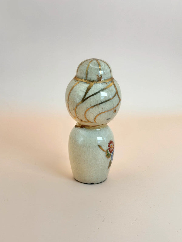 K10130 - RARE Satsuma-yaki sosaku kokeshi 薩摩焼