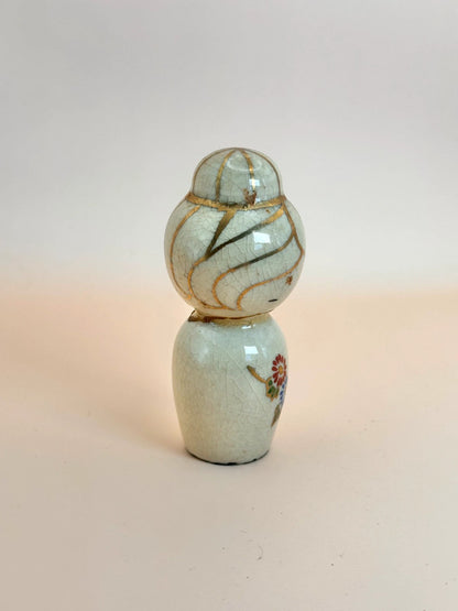 K10130 - RARE Satsuma-yaki sosaku kokeshi 薩摩焼