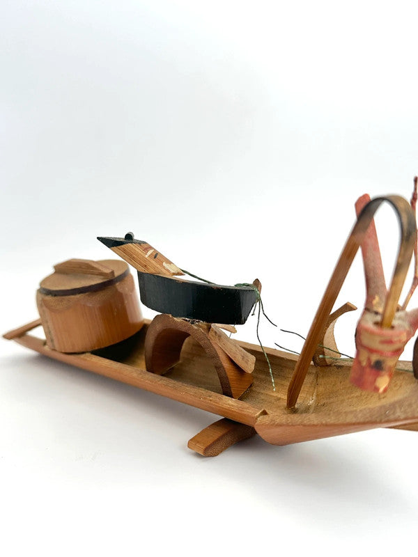 FT103 - Bamboo folk toy of fisherman boat
