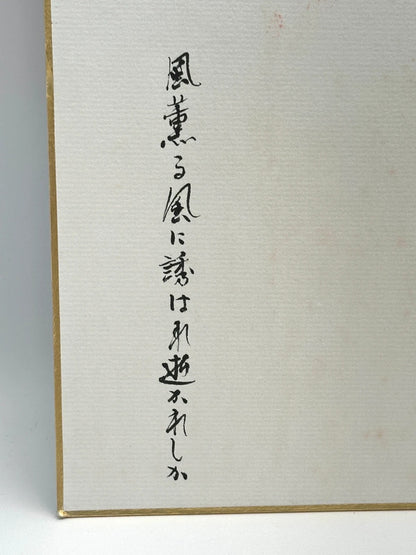 SHP76 - Orignal shikishi artwork card  Iris 菖蒲