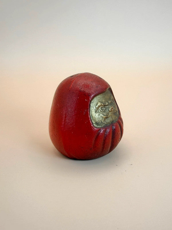 FT136 - Vintage Japanese Metal Daruma Figurine