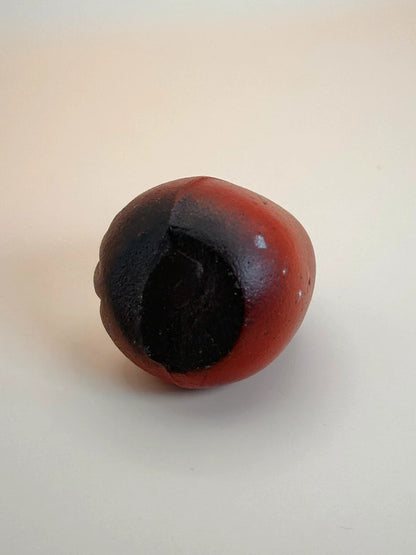 FT136 - Vintage Japanese Metal Daruma Figurine