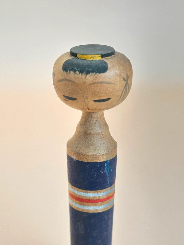 K10127 - Vintage sosaku kokeshi - Navy blue