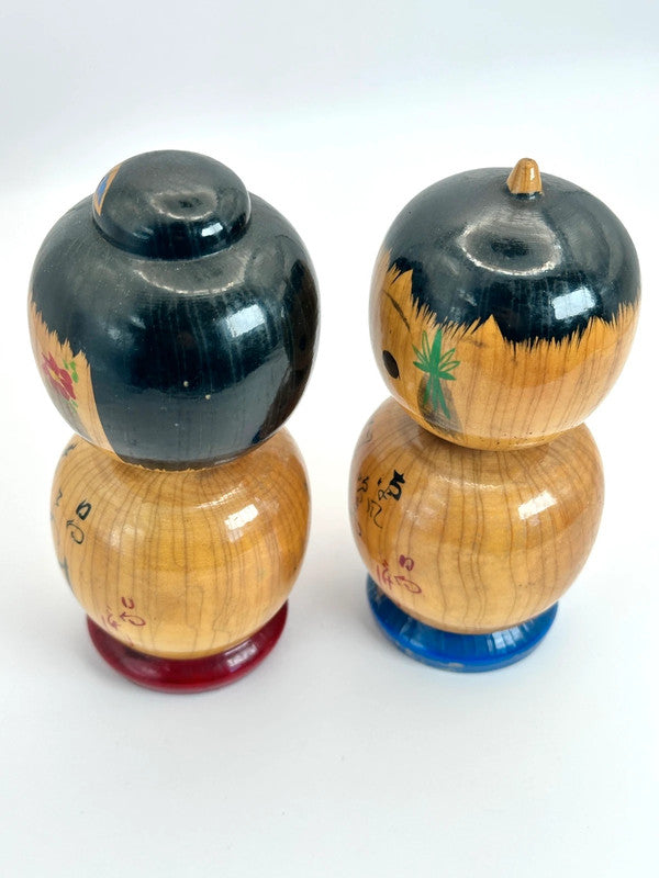 K10113 - Vintage Donko kokeshi doll pair
